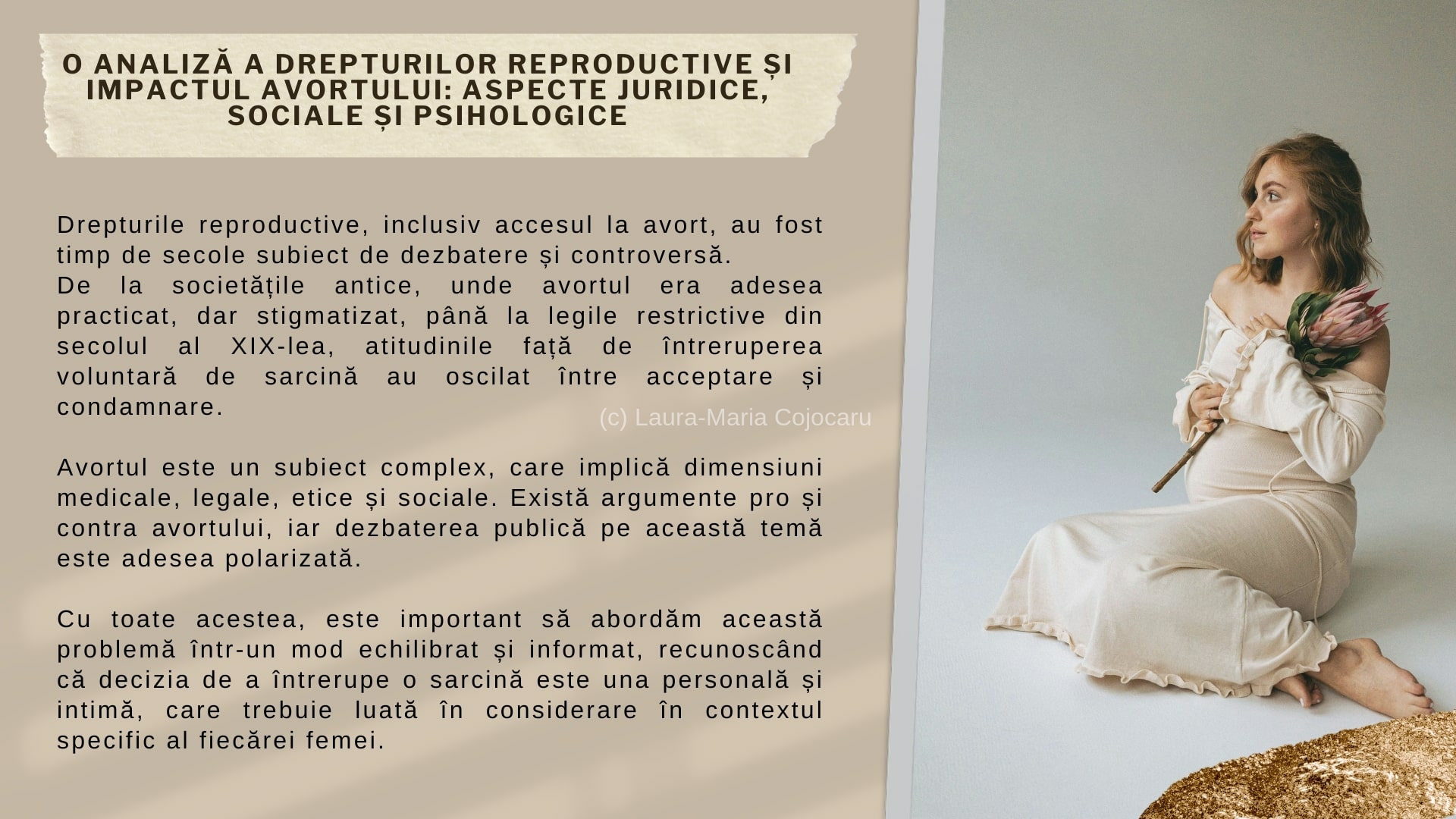 O analiză complexă a drepturilor reproductive și impactul avortului: aspecte juridice, sociale și psihologice