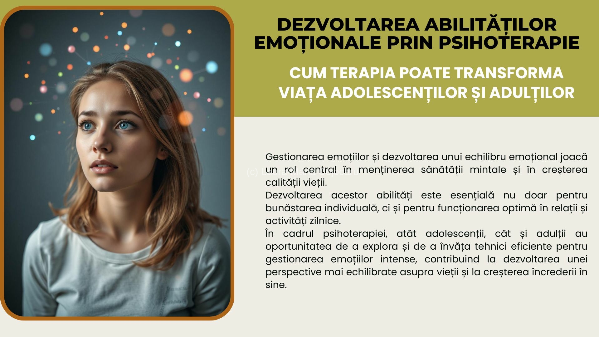 Dezvoltarea abilităților emoționale prin psihoterapie: cum terapia poate transforma viața adolescenților și adulților